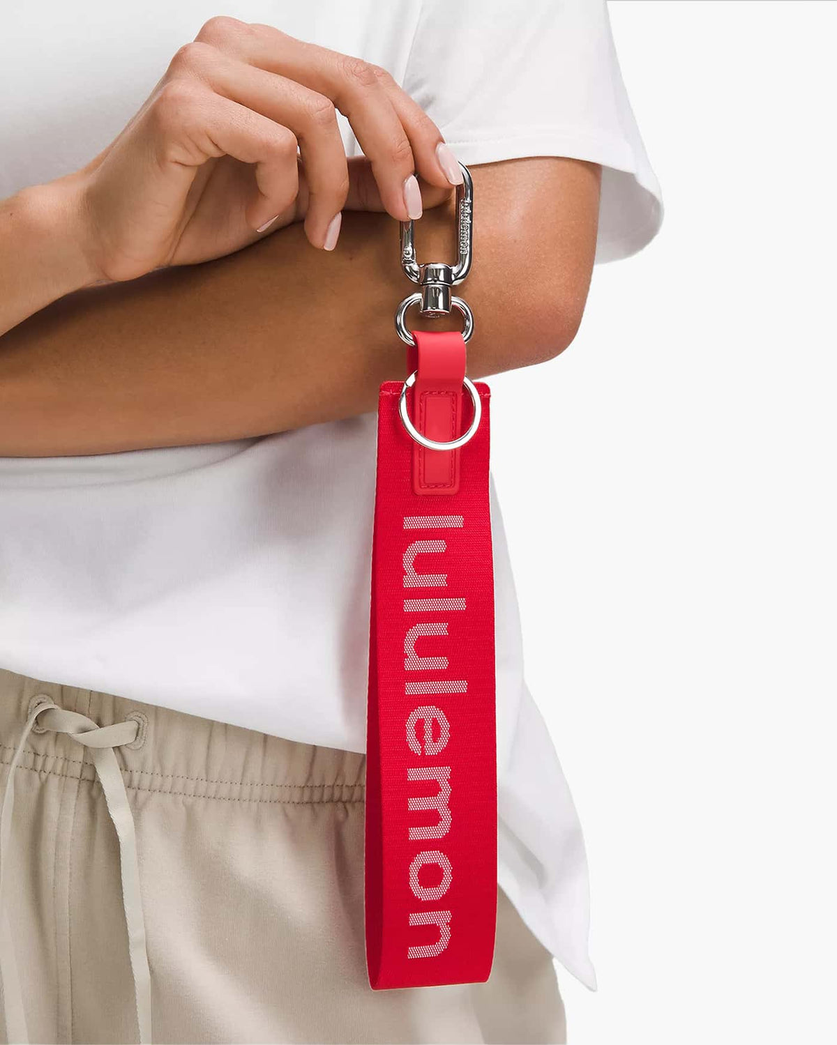 Never Lost Keychain - Lululemon Red/White