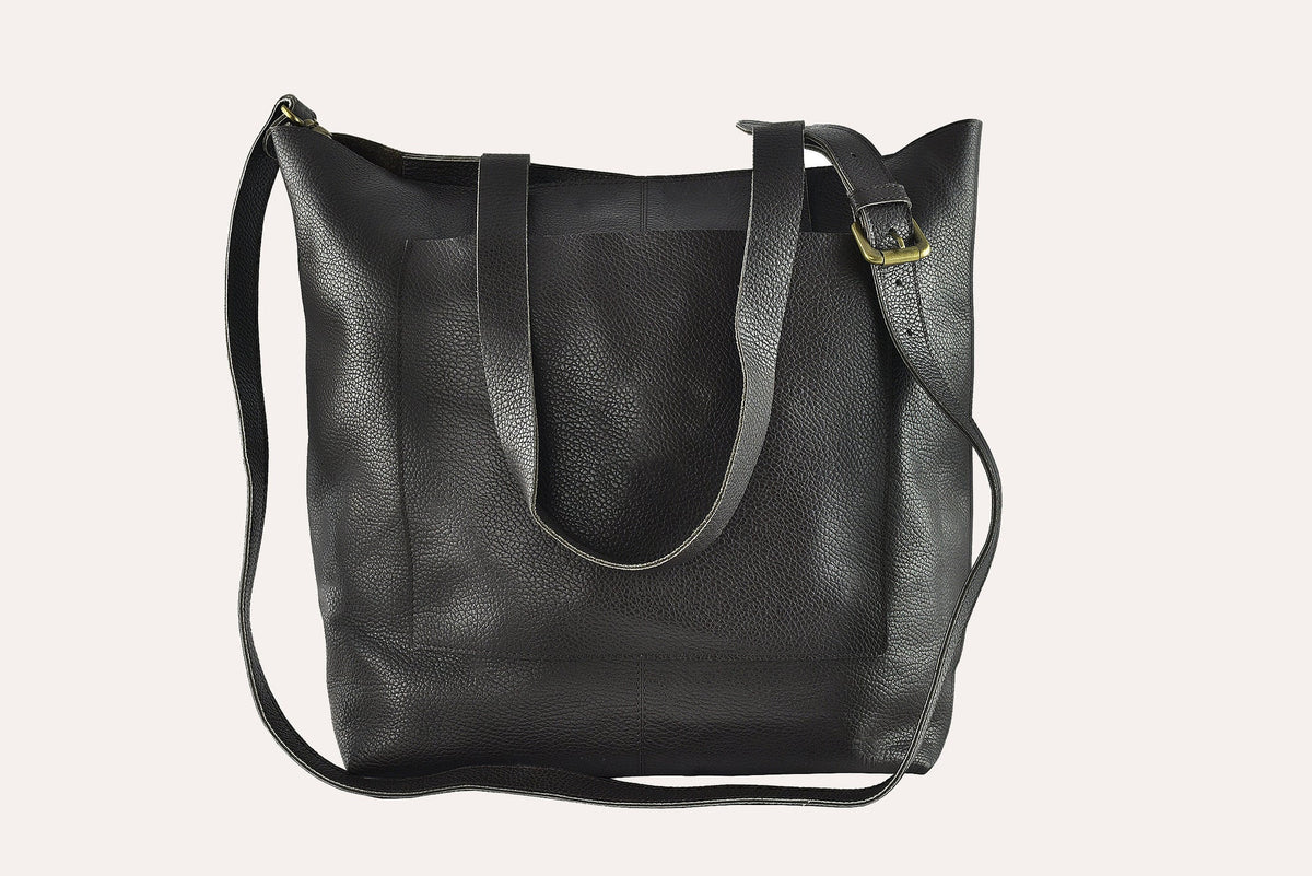Kiko Leather Premium Journalist Tote Bag – Genuine Cowhide Leather Shoulder Handbag for Women