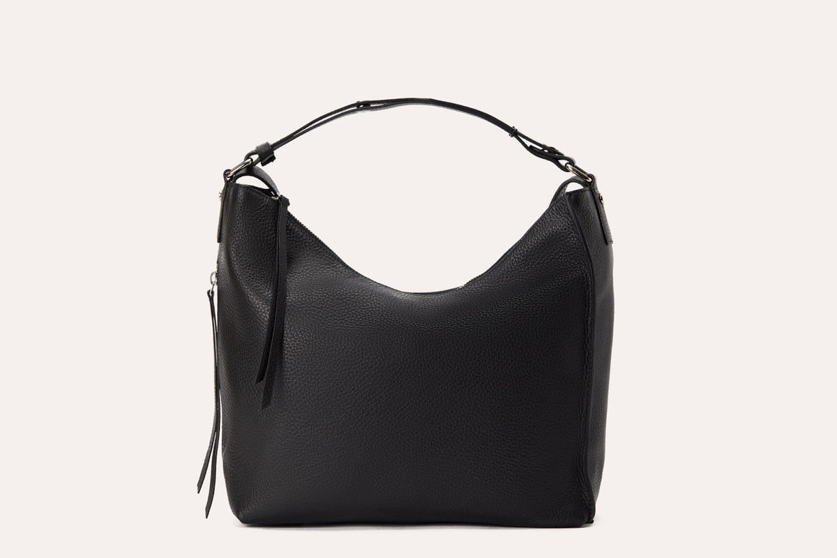 Kiko Leather Convertible Hobo Shoulder Bag & Backpack – Genuine Pebble Leather Purse