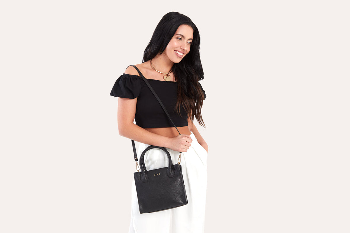 Kiko Leather - Minimalist Pebbled Leather Crossbody Bag & Tote-3