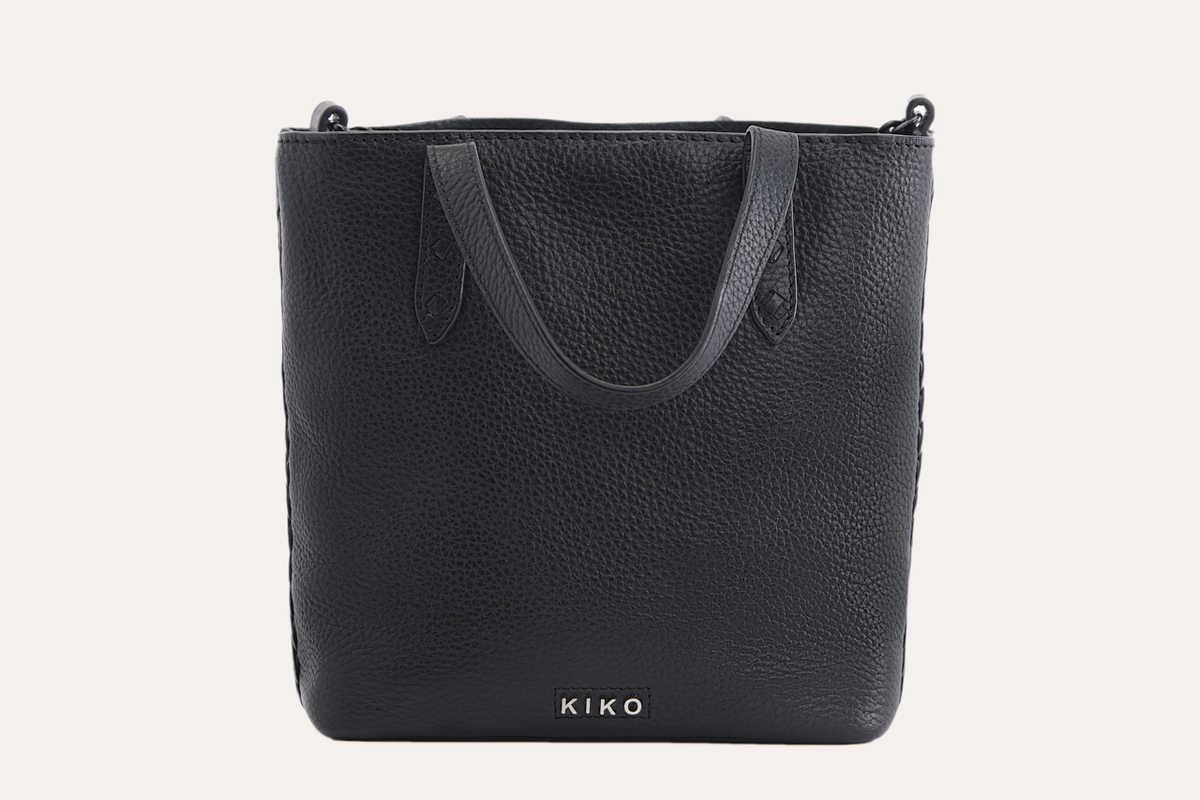 Kiko Leather - Side Weaved Pebbled Leather Convertible Tote & Crossbody-0