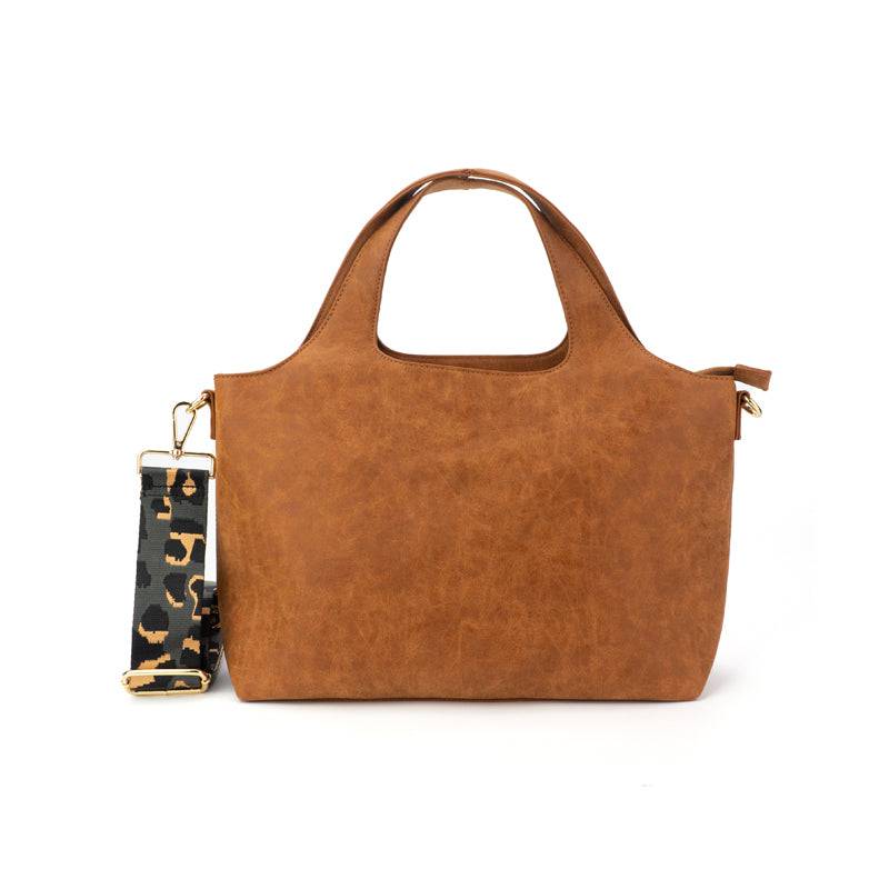 Threaded Pear - Tatum Convertible Leather Tote & Crossbody Bag (Multiple Strap Options)-3