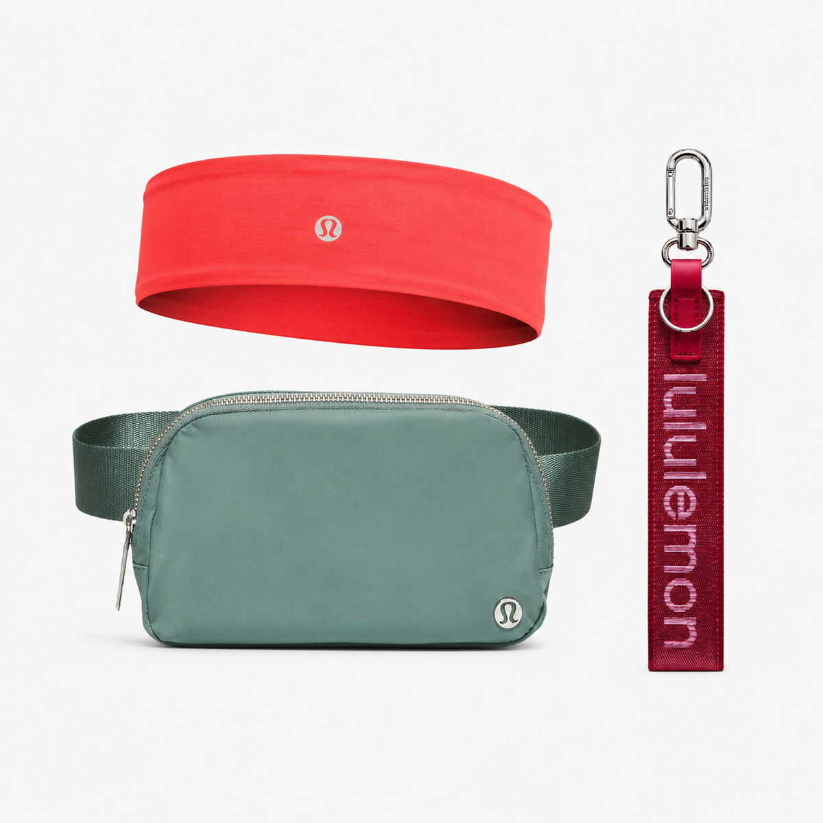 Lululemon Accessory Set Belt Bag + Keychain & Headband