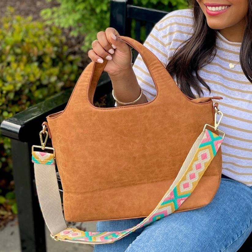 Threaded Pear - Tatum Convertible Leather Tote & Crossbody Bag (Multiple Strap Options)-0