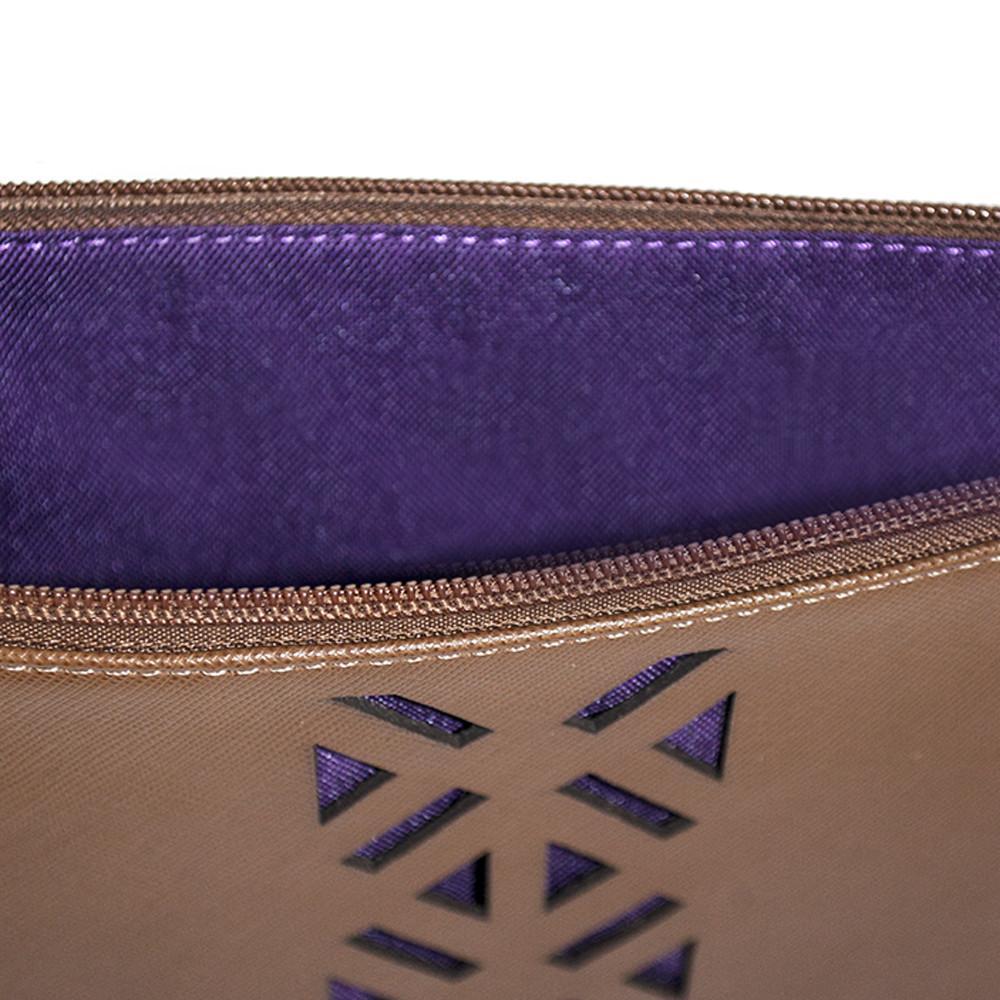 ClaudiaG - Genuine Leather Wristlet Clutch & Travel Pouch - Sienna